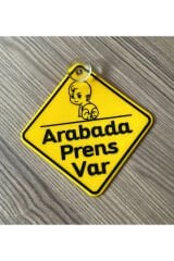 Arabada Prens Var Kare Dekor Plaka Vantuzlu
