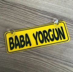 Baba Yorgun Dekor Plaka Vantuzlu