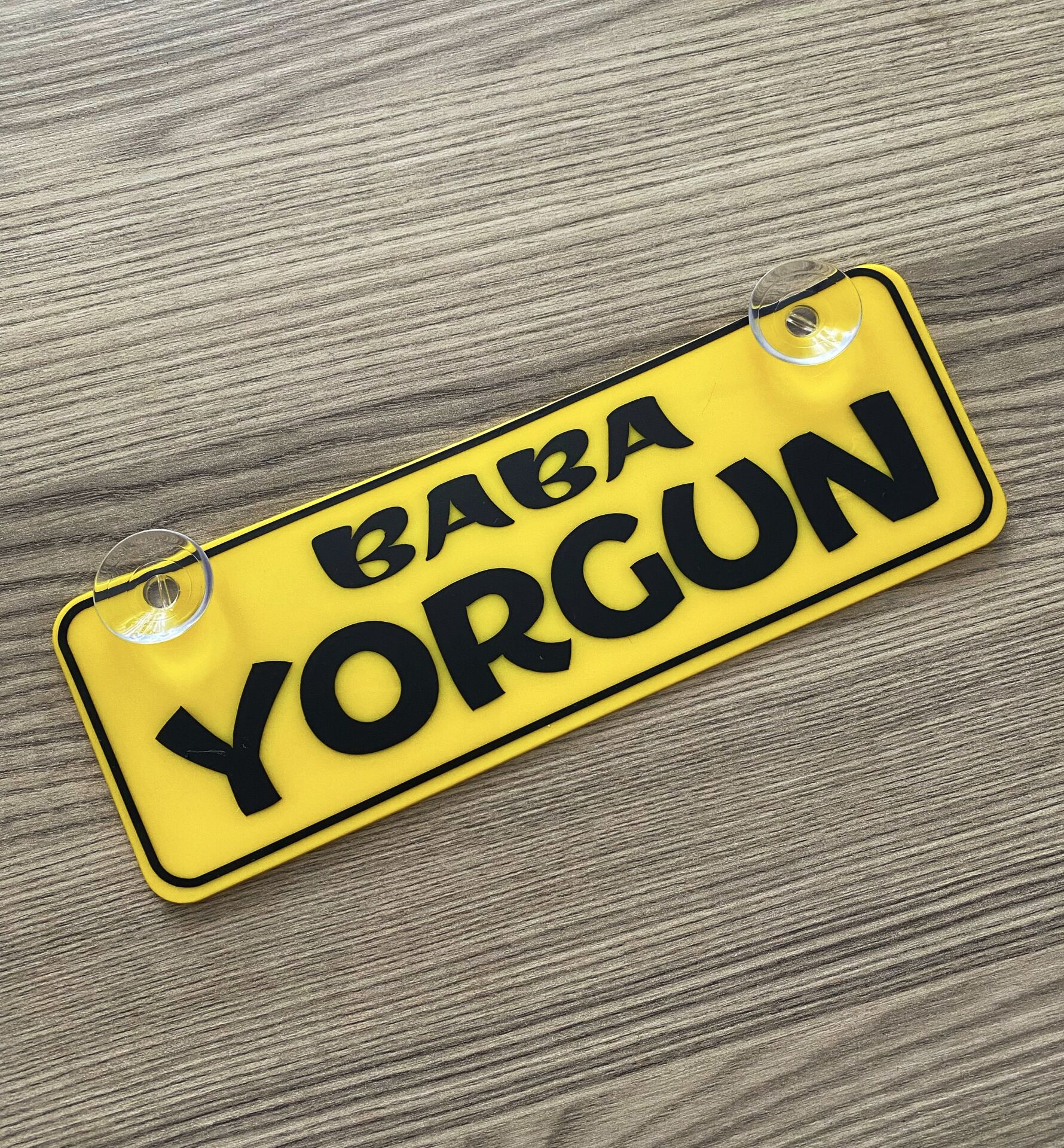 Baba Yorgun Dekor Plaka Vantuzlu