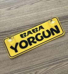 Baba Yorgun Dekor Plaka Vantuzlu