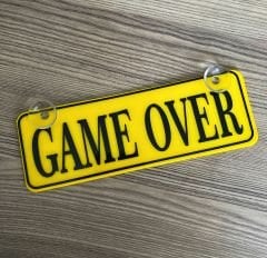 Game Over Dekor Plaka Vantuzlu