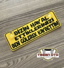 Sizin Hayal Ettikleriniz Dekor Plaka Vantuzlu