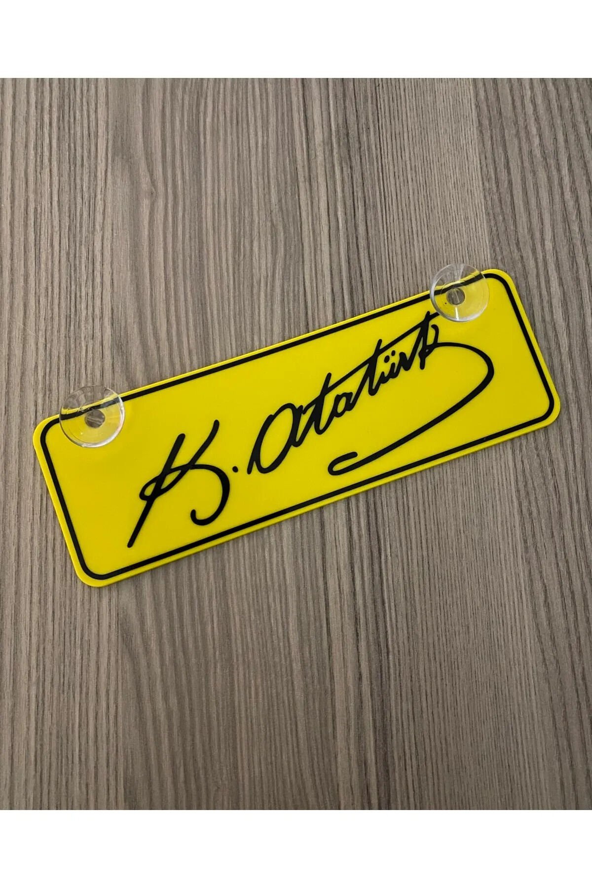 Atatürk Imza Dekor Plaka Vantuzlu