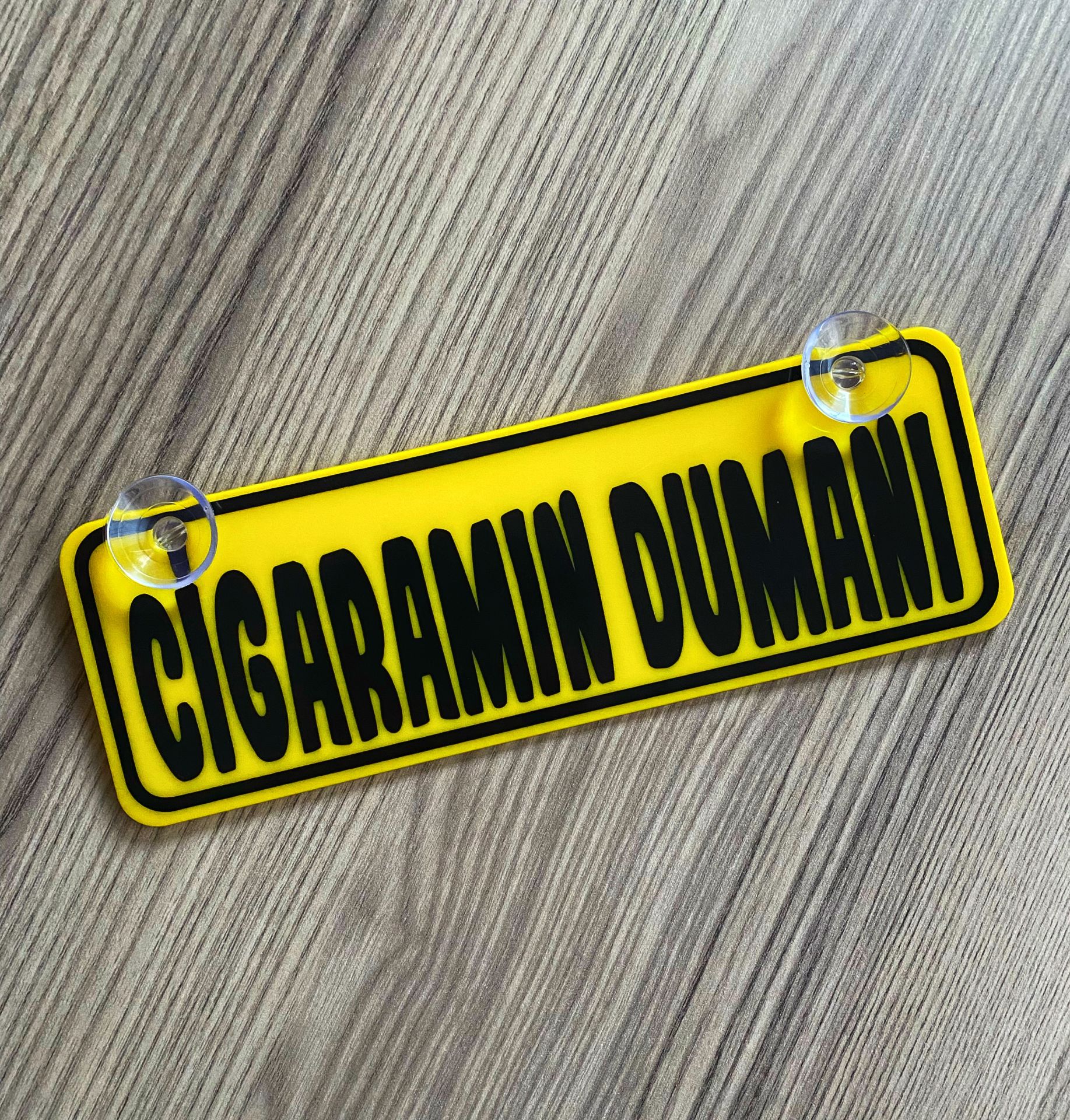Cigaramın Dumanı Dekor Plaka Vantuzlu