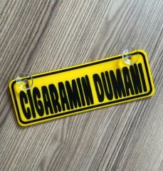 Cigaramın Dumanı Dekor Plaka Vantuzlu