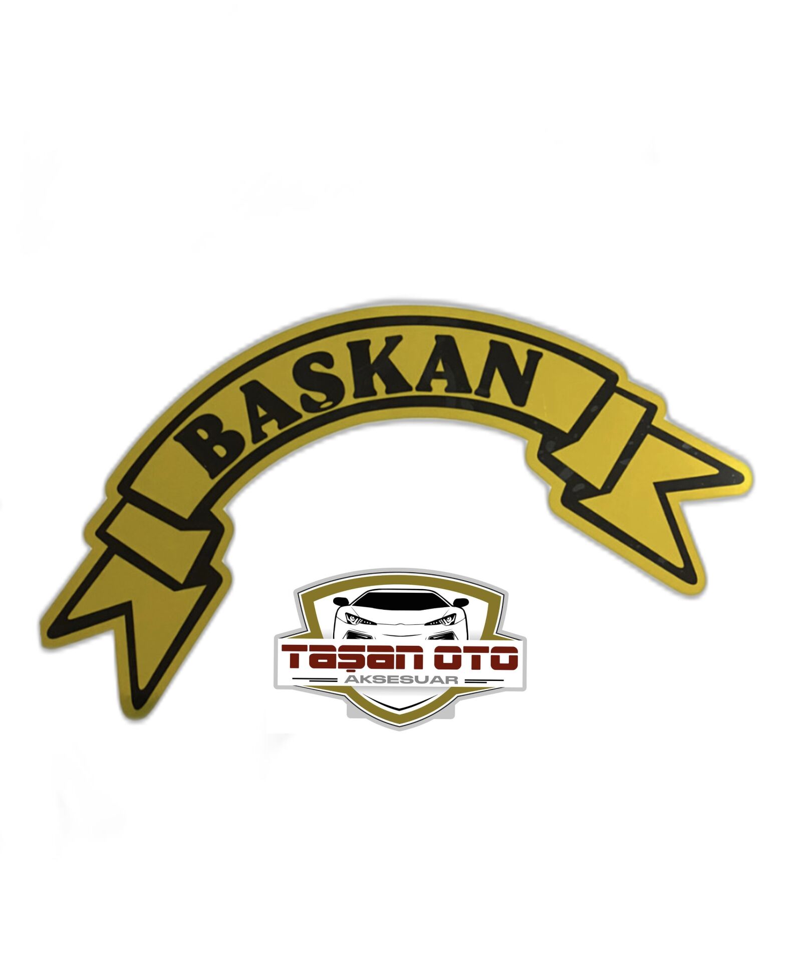 Başkan Yazı Kurdele Sticker