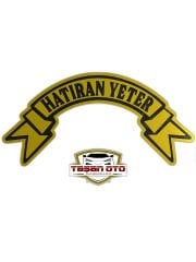 Hatıran Yeter Yazı Kurdele Sticker