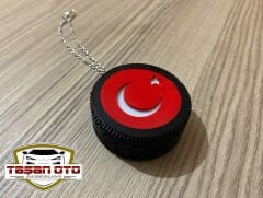 Türk Bayraklı Jant Lastik Dikiz Ayna Süsü