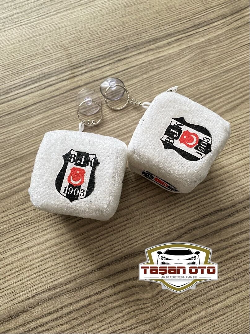 Beşiktaş Peluş Zar Vantuzlu (Çift)